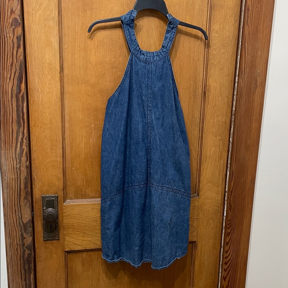 Free People Blue Denim Top
